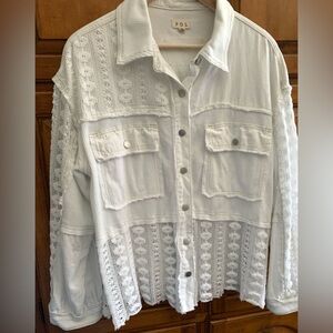 POL White Lace Jacket